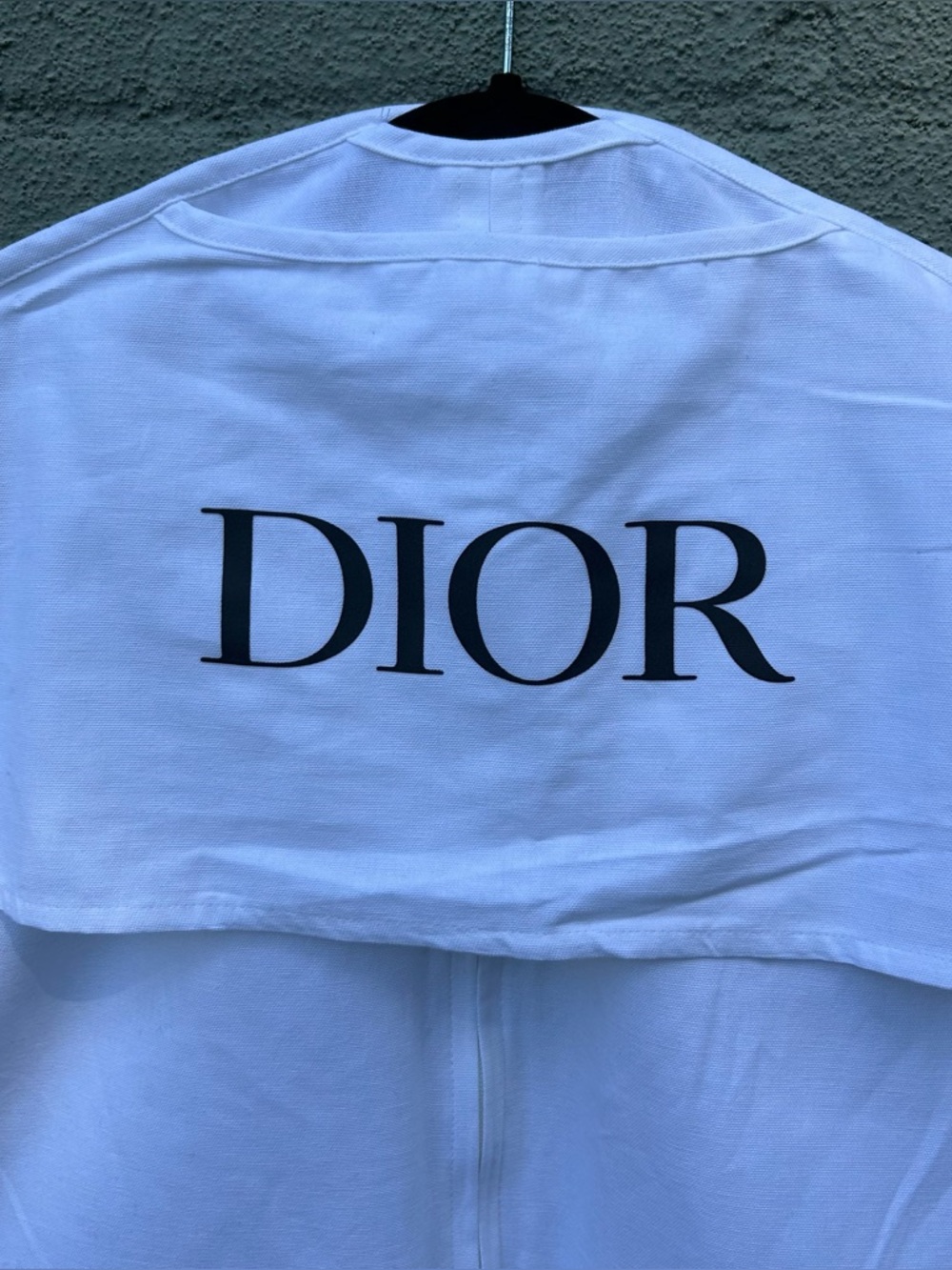 Authentic DIOR Garment / Hanging Bag in White Canvas